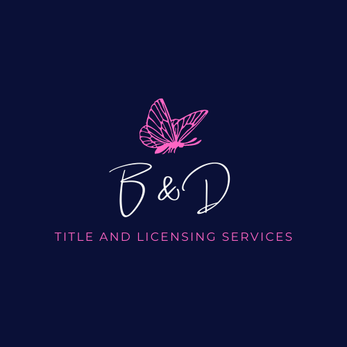 B & D Title and Licensing Services Logo